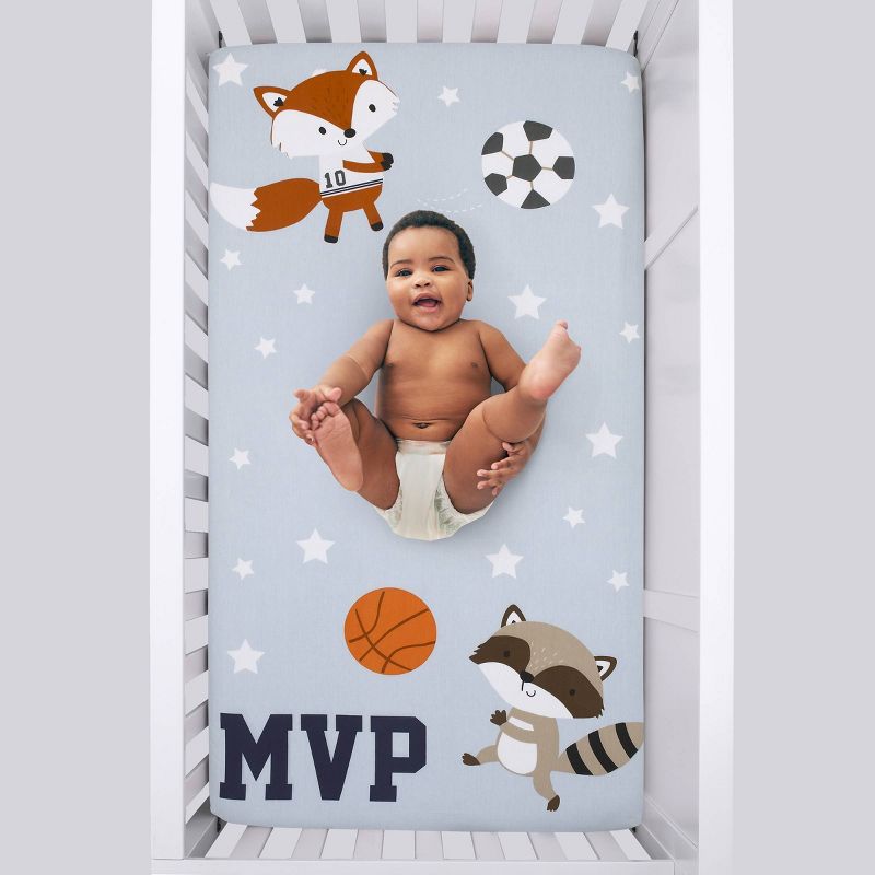 NoJo Team All Star Photo Op 100% Cotton Fitted Crib Sheet, 2 of 4