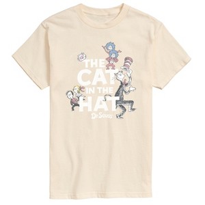 Men's - Dr. Seuss - Cat In Hat Tonal Short Sleeve Graphic T-Shirt - 1 of 4