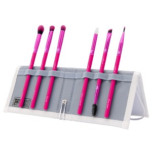 MODA Brush Beautiful Eyes Travel Makeup Brush Set with Flip Case- 7pc - 1 of 4