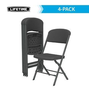 Lifetime Commercial Grade Folding Chair with Bypass Frame, 4-Pack, Black (81159) - 1 of 4