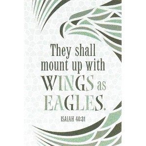 They Shall Mount Up Artistic Teal Eagle Mini Cardstock Bookmarks, Pack of 24 - 1 of 1