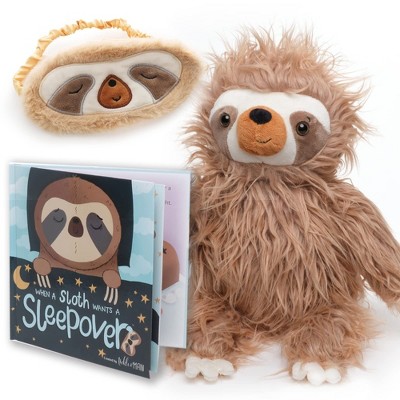 Tickle & Main Sloth Sleepover Gift Set, 3-Piece Set Includes Plush Sloth Stuffed Animal, Illustrated Storybook