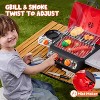 Joyfy Kids BBQ Grill Toy Set with Pretend Smoke, Light & Sound, Indoor/Outdoor Play Kitchen, Birthday Christmas Gift for Boys Girls Ages 3 4 5 6 - 3 of 4
