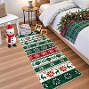 Christmas Area Rug Washable Xmas Snowflakes Rugs Indoor Non-Slip Low Pile Holidays Decorative Accent Rug - 3 of 4