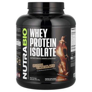 NutraBio Whey Protein Isolate, Dutch Chocolate, 5 lb (2,268 g) - 1 of 4