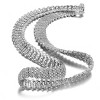 Guili Sterling Silver Rhodium Plated Round Cubic Zirconia Linear Pave Necklace, Modern and Chic Minimalist Jewelry for Special Moments - 2 of 3