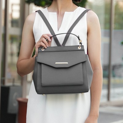 MKF Collection Convertible Satchel Backpack Crossbody Bag 3-in-1 , Vida | MKF Collection by Mia K - Pewter — фото 6