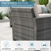 6-Piece All-Weather Outdoor Sofa Set - PE Rattan Sectional with Storage Table, Tempered Glass & Washable Cushions - 4 of 4