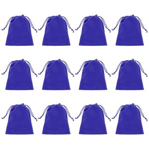 Unique Bargains Velvet Drawstring Pouch Wedding Favor Party Birthday Festivals Gift Packaging Bag 12 Pcs - 1 of 3