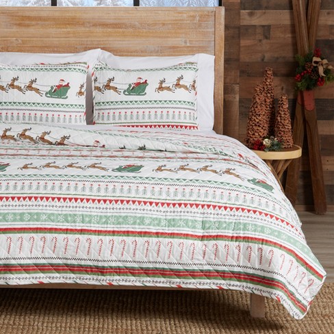 Great Bay Home Christmas Reversible Quilt Set With Shams - image 1 of 4