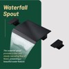 Cobbe 8-Inch Widespread Bathroom Faucet 3-Hole Waterfall Bathroom Sink Faucet for Vanity Double Handle Matte Black - 4 of 4