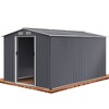 Outdoor Storage Shed Large Metal Tool Sheds, Heavy Duty Storage House with Sliding Doors - 4 of 4