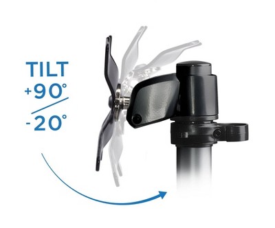 Black Adjustable Single Monitor Desk Mount with C-Clamp