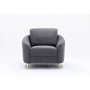 Acme Furniture 39" Yuina Accent Chair Gray Linen: Tufted, No Assembly, Wood Composite Frame - image 2 of 4