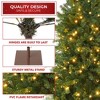 Casafield Pencil Pre-Lit Alpine Fir Realistic Artificial Holiday Christmas Tree with Metal Stand - 4 of 4