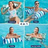 Jasonwell 2-Pack Water Hammock Pool Floats - 4-in-1 Inflatable Lounge Chair, Saddle, Drifter, Green & Blue, Perfect for Pool, Lake & Beach - 3 of 4
