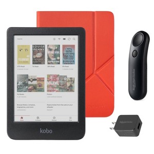 Kobo Clara Colour (Black) eReader with SleepCover & Black Remote Page Turner Bundle - 1 of 4