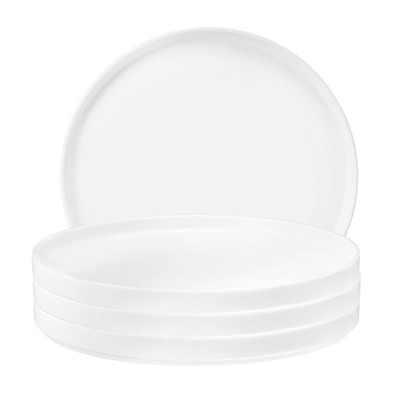 Frieling Seltmann Weiden Good Mood Plate 10.2 Inch, White, Set of 4