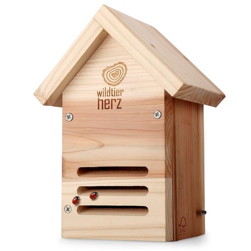 Wild Animal Heart Nesting Box for Great Tits Made of Solid Wood,  Weatherproof, for Hanging