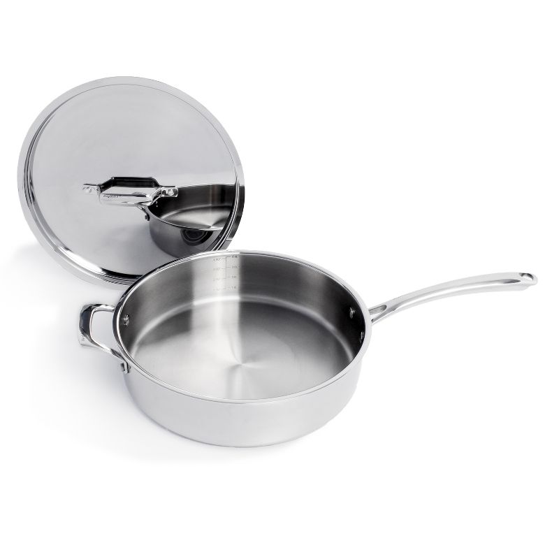 BergHOFF Professional Tri-Ply 18/10 Stainless Steel 11" Saute Pan with Stainless Steel Lid 4.6Qt., 3 of 10