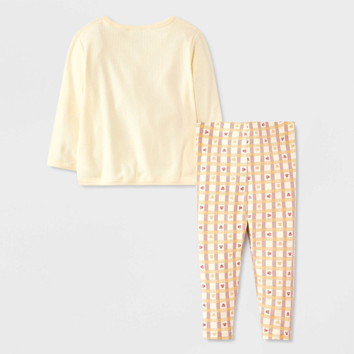 Baby Girls' 2pc Disney Minnie Mouse Sweatshirt and Legging Pants Set - Beige - thumbnail 2