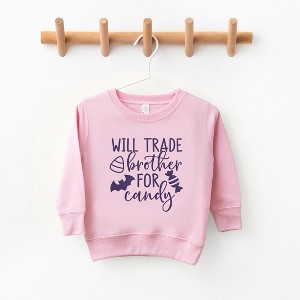 The Juniper Shop Will Trade Brother For Candy Puff Print Toddler Graphic Sweatshirt - 1 of 4