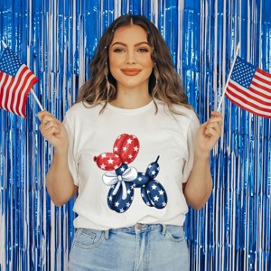 Simply Sage Market 4th Of July Balloon Dog Short Sleeve Tee - 1 of 4