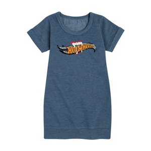 - Hot Wheels - Halloween Graphic Short Sleeve Fleece Dress - 1 of 4