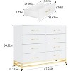Large Dresser for Bedroom with 8 Drawer,Tall Wood Dresser for Storage, Stand Dressers Chest of Drawers for Living Room Entryway - 2 of 4