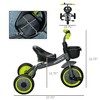 Infurnic Baby Walkers Kids Tricycle for Toddlers 2-5 with Adjustable Seat, Toddler Bike for Children with Basket, Yellow, 27.80"*20.90"*22.80" - 3 of 4