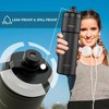 Clean Bottle Sport 23 Insulated Bike Water Bottle with Easy Clean Cap and Easy Squeeze Design, Black - 3 of 4