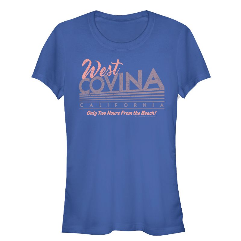Juniors Womens Crazy Ex-Girlfriend West Covina California T-Shirt, 1 of 4