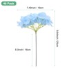 Unique Bargains Plastic Durable Realistic Reusable Silk Hydrangea Flowers with Stems for Home Decor/Wedding 9.84 In - 3 of 4