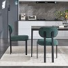 QingMoon Modern Dining Chairs Set of 2, Linen Fabric Kitchen Chairs, with Black Metal Legs Curved, for Dining Room/Kitchen/Living Room - 3 of 4