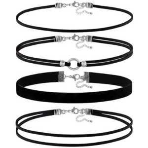 Attop Women's Black Lace Velvet Choker Gothic Choker - 1 of 4
