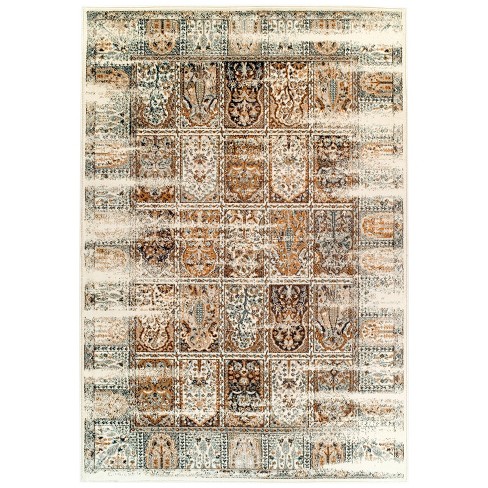 Blue Nile Mills Modern Stripe Abstract Indoor Area Rug, 5' x 8', Taupe, Gray