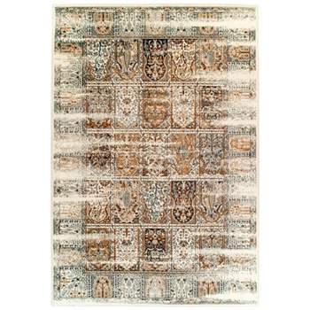 Modern Abstract Patchwork Damask Indoor Area Rug or Runner by Blue Nile Mills