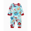 PATPAT Christmas Matching Family Pajamas Set Gingerbread Print Blue and RedPuS with Christmas Socks Light Blue - 3 of 4