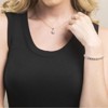 18k White Gold-Vermeil Halo Crystal Pendant Necklace - 4 of 4