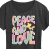 Women's - Peanuts - Peace & Love Woodstock Short Sleeve Graphic T-Shirt - 2 of 4