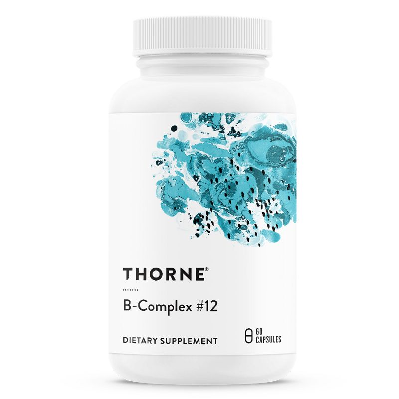 Thorne B-Complex #12 - Vitamin B Complex with Active B12 and Folate - 60 Capsules, 1 of 9