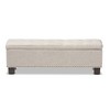 Hannah Modern And Contemporary Fabric Upholstered Button - Tufting Storage Ottoman Bench - Baxton Studio - 3 of 4
