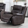 Aria Power Glider Recliner with Power Head Rest Saddle Brown - Steve Silver Co.: Faux Leather, Rocker, Wide Seating - 2 of 4