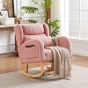 NicBex Polyester Fabric Glider Rocking Chair,Upholstered Nursery Rocking Chairs with High Backrest,Cozy Rocking Chair,Nursing Chair for Bedroom - 2 of 4