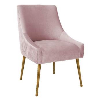 TOV Furniture Beatrix Pleated Mauve Velvet Side Chair
