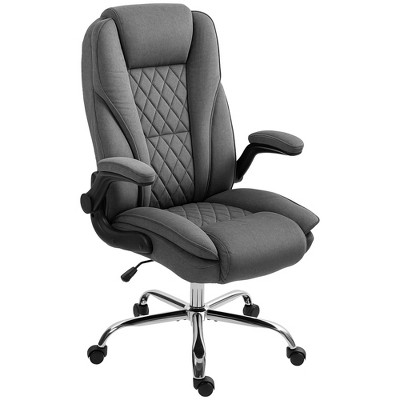 Executive Office Chair, Desk Chair with Flip-up Armrest, Diamond Fabric Computer Chair for Home Office