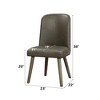 Waylon Gray Synthetic Leather & Gray Oak Finish Side Chair (Set of 2) - 2 of 4