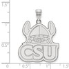 Black Bow Jewelry 10k White Gold Cleveland State Vikings NCAA Extra Large Pendant - 2 of 3