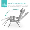 Best Choice Products Set of 2 Zero Gravity Lounge Chair Recliners for Patio, Pool w/ Cup Holder Tray - 2 of 4