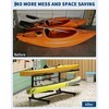 2-Kayak Freestanding Storage Rack - Adjustable SUP/Canoe Stand with Lockable Wheels (Grey, 48"L x 24"W) for Garage/Dock/Outdoor Use - 4 of 4